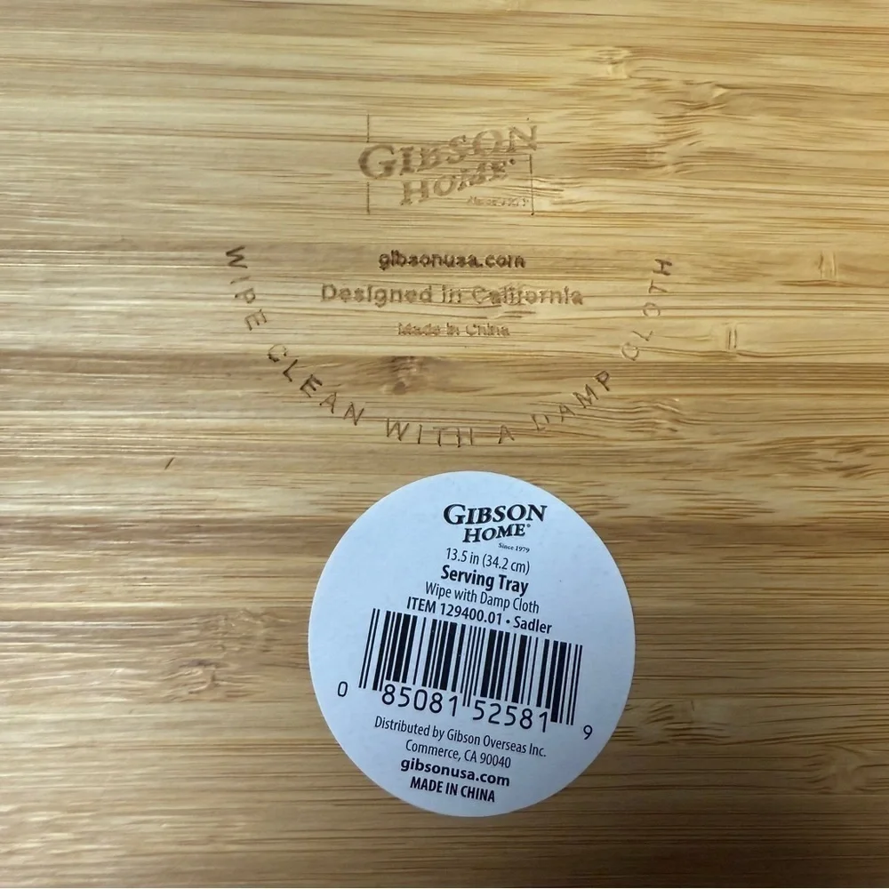 Gibson Home serving tray wooden serving platter